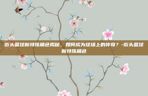 街头篮球新特殊角色揭秘,如何成为球场上的传奇?-街头篮球新特殊角色