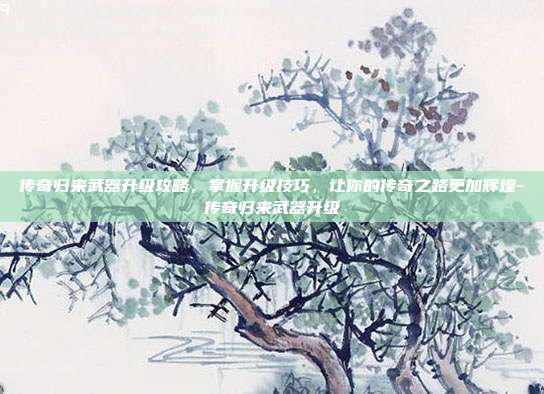 传奇归来武器升级攻略,掌握升级技巧,让你的传奇之路更加辉煌-传奇归来武器升级