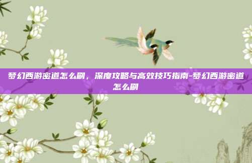 梦幻西游密道怎么刷,深度攻略与高效技巧指南-梦幻西游密道怎么刷