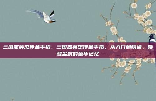三国志英杰传金手指,三国志英杰传金手指,从入门到精通,唤醒尘封的童年记忆