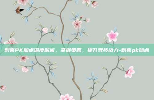 刺客PK加点深度解析,掌握策略,提升竞技战力-刺客pk加点