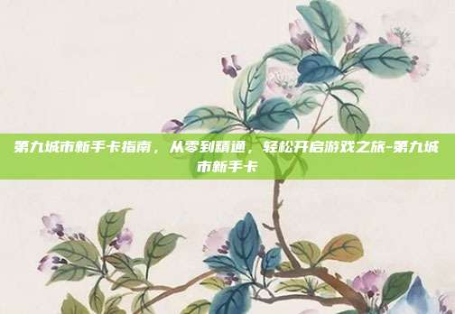 第九城市新手卡指南,从零到精通,轻松开启游戏之旅-第九城市新手卡