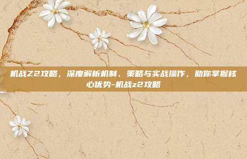 机战Z2攻略,深度解析机制、策略与实战操作,助你掌握核心优势-机战z2攻略