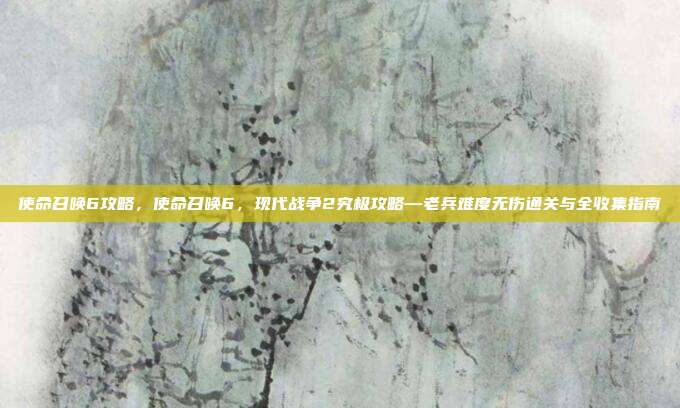 使命召唤6攻略,使命召唤6,现代战争2究极攻略—老兵难度无伤通关与全收集指南