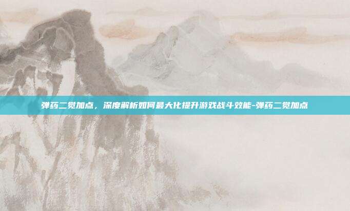 弹药二觉加点,深度解析如何最大化提升游戏战斗效能-弹药二觉加点