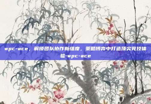 wpc-ace,解锁团队协作新维度,策略博弈中打造顶尖竞技体验-wpc-ace