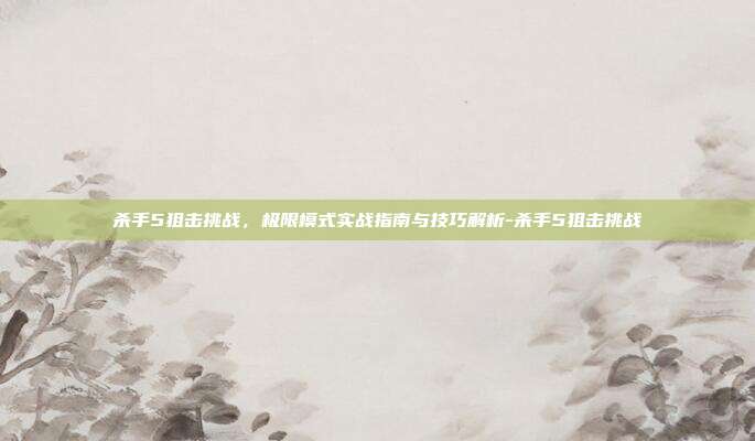 杀手5狙击挑战,极限模式实战指南与技巧解析-杀手5狙击挑战