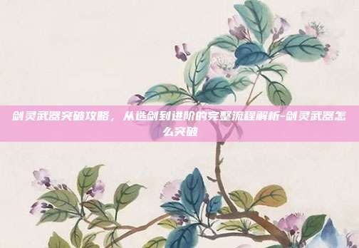 剑灵武器突破攻略,从选剑到进阶的完整流程解析-剑灵武器怎么突破