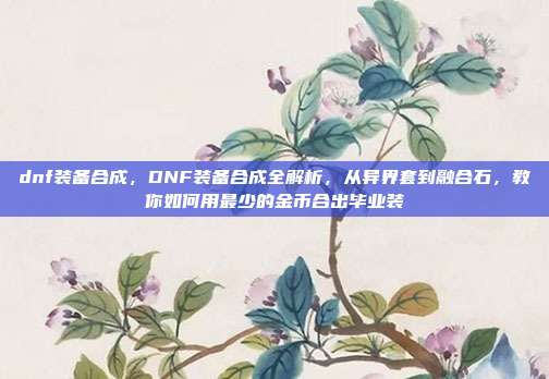 dnf装备合成,DNF装备合成全解析,从异界套到融合石,教你如何用最少的金币合出毕业装