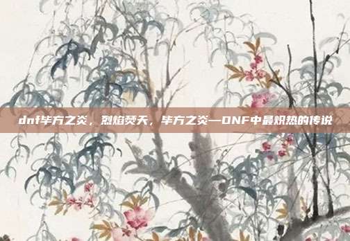 dnf毕方之炎,烈焰焚天,毕方之炎—DNF中最炽热的传说