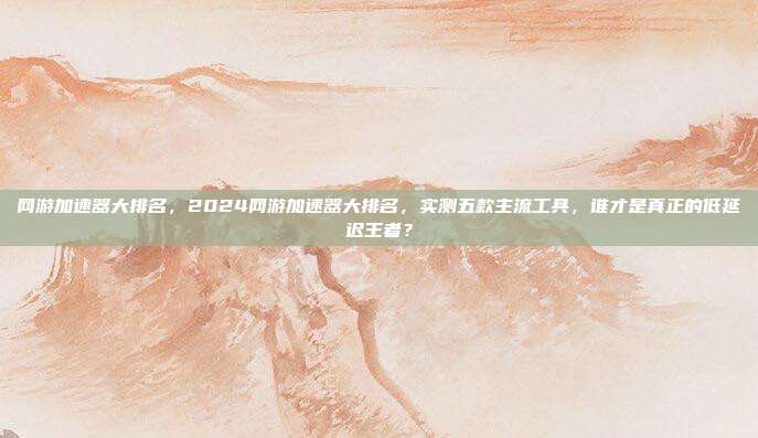 网游加速器大排名,2024网游加速器大排名,实测五款主流工具,谁才是真正的低延迟王者?