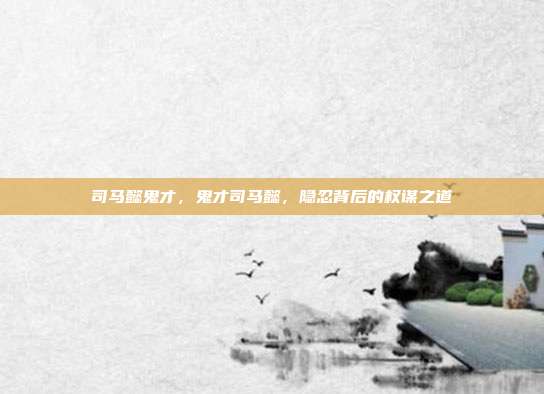 司马懿鬼才,鬼才司马懿,隐忍背后的权谋之道