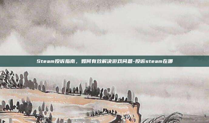 Steam投诉指南,如何有效解决游戏问题-投诉steam在哪