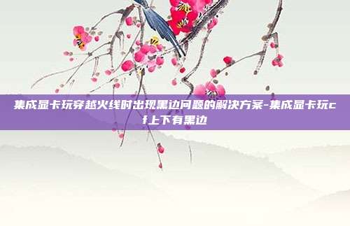 集成显卡玩穿越火线时出现黑边问题的解决方案-集成显卡玩cf上下有黑边