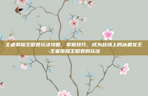 王者荣耀王昭君玩法攻略,掌握技巧,成为战场上的冰霜女王-王者荣耀王昭君的玩法