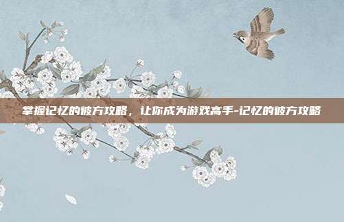 掌握记忆的彼方攻略,让你成为游戏高手-记忆的彼方攻略