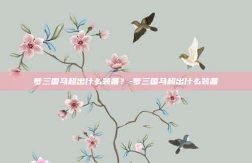 梦三国马超出什么装备?-梦三国马超出什么装备