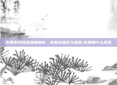 街霸系列武器深度解析,掌握终极战斗利器-街霸用什么武器