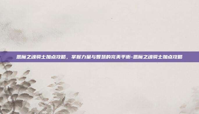 恶魔之魂骑士加点攻略,掌握力量与智慧的完美平衡-恶魔之魂骑士加点攻略