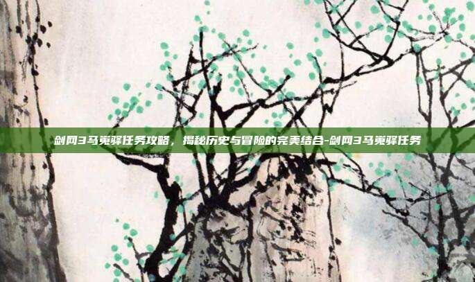剑网3马嵬驿任务攻略,揭秘历史与冒险的完美结合-剑网3马嵬驿任务