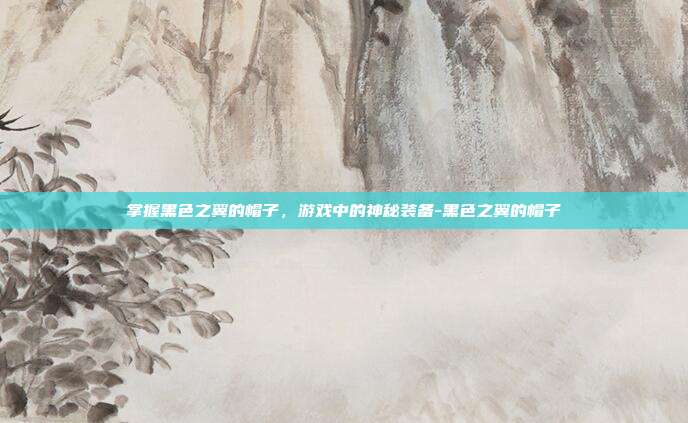 掌握黑色之翼的帽子,游戏中的神秘装备-黑色之翼的帽子