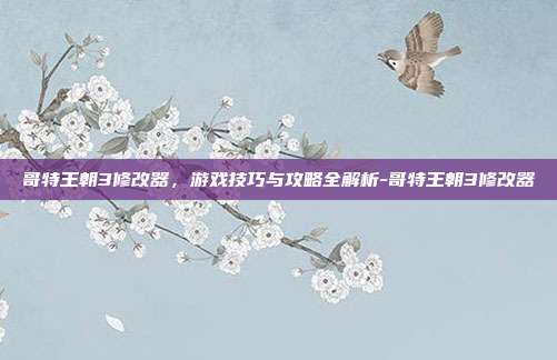 哥特王朝3修改器,游戏技巧与攻略全解析-哥特王朝3修改器