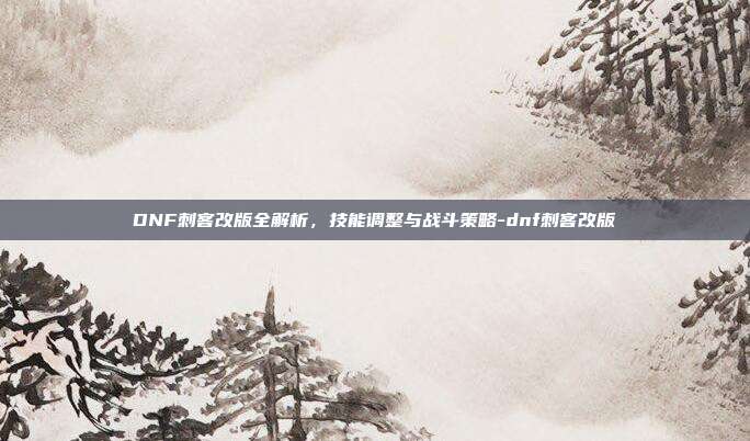 DNF刺客改版全解析,技能调整与战斗策略-dnf刺客改版