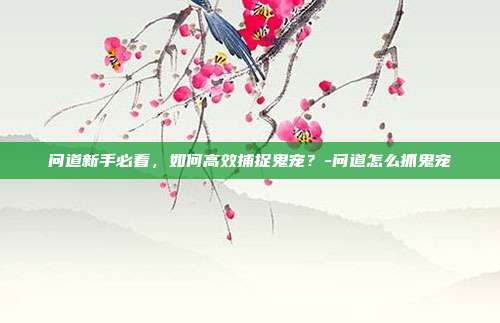 问道新手必看,如何高效捕捉鬼宠?-问道怎么抓鬼宠