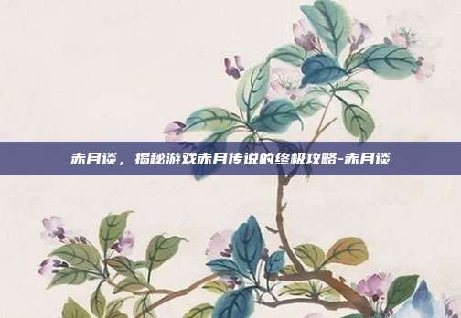 赤月谈,揭秘游戏赤月传说的终极攻略-赤月谈