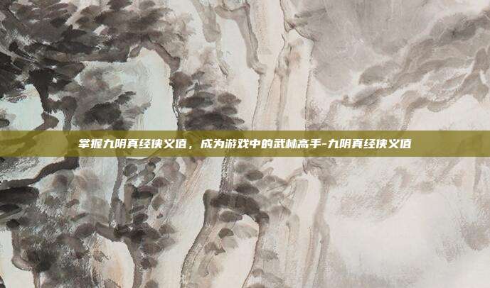 掌握九阴真经侠义值,成为游戏中的武林高手-九阴真经侠义值
