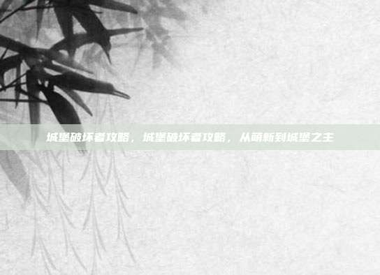 城堡破坏者攻略,城堡破坏者攻略,从萌新到城堡之主