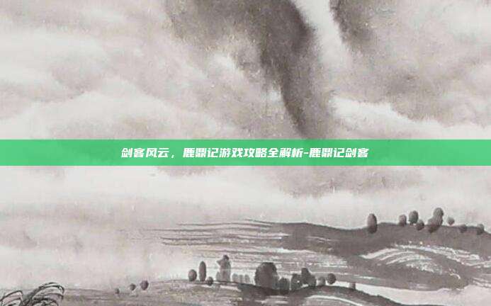 剑客风云,鹿鼎记游戏攻略全解析-鹿鼎记剑客