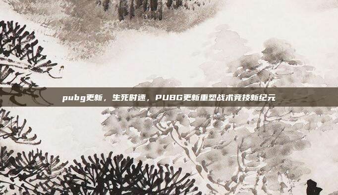 pubg更新,生死时速,PUBG更新重塑战术竞技新纪元