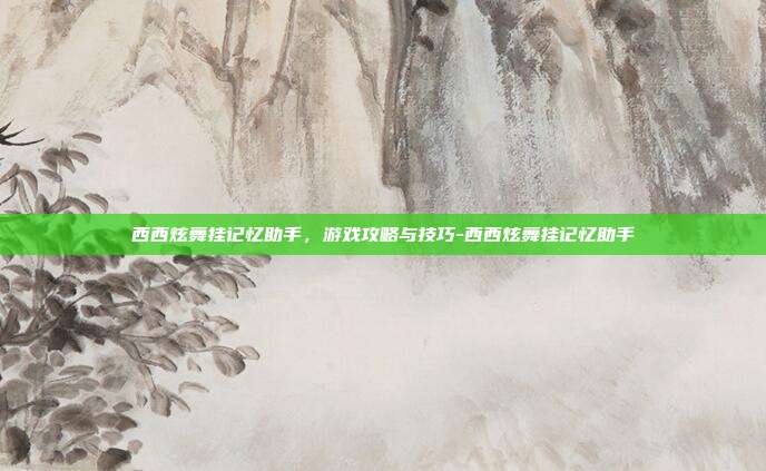 西西炫舞挂记忆助手,游戏攻略与技巧-西西炫舞挂记忆助手