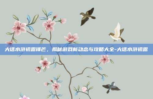 大话水浒初露锋芒,揭秘游戏新动态与攻略大全-大话水浒初露