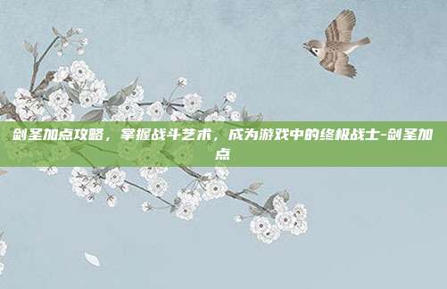 剑圣加点攻略,掌握战斗艺术,成为游戏中的终极战士-剑圣加点