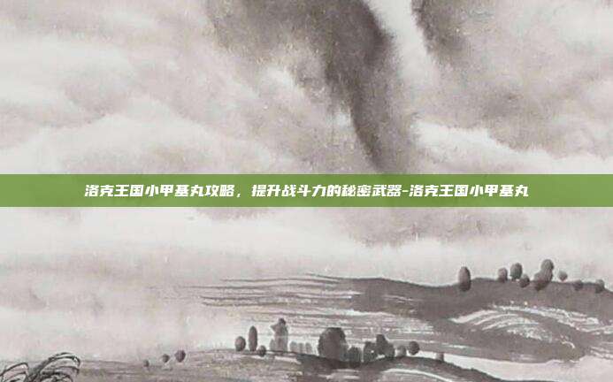 洛克王国小甲基丸攻略,提升战斗力的秘密武器-洛克王国小甲基丸