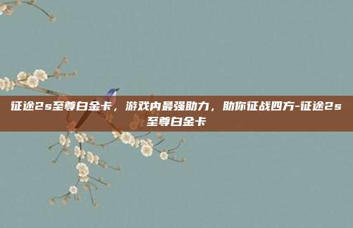 征途2s至尊白金卡,游戏内最强助力,助你征战四方-征途2s至尊白金卡