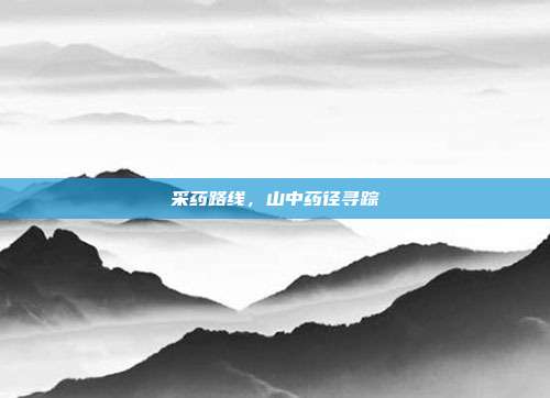 采药路线,山中药径寻踪