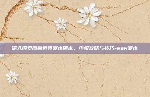 深入探索魔兽世界泥水副本,终极攻略与技巧-wow泥水