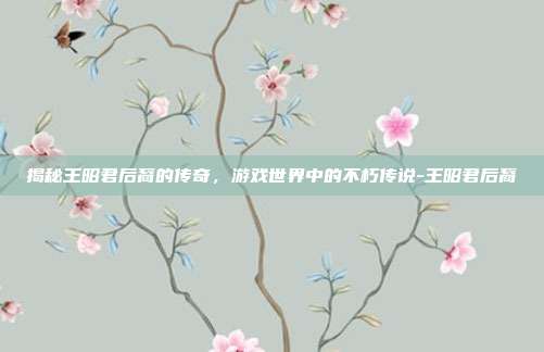 揭秘王昭君后裔的传奇,游戏世界中的不朽传说-王昭君后裔