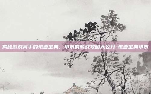 揭秘游戏高手的坑爹宝典,小东的游戏攻略大公开-坑爹宝典小东