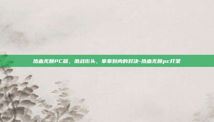 热血无赖PC版,激战街头,拳拳到肉的对决-热血无赖pc打架