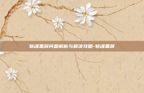 斩魂黑屏问题解析与解决攻略-斩魂黑屏