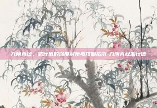 九阴真经,恶行值的深度解析与攻略指南-九阴真经恶行值