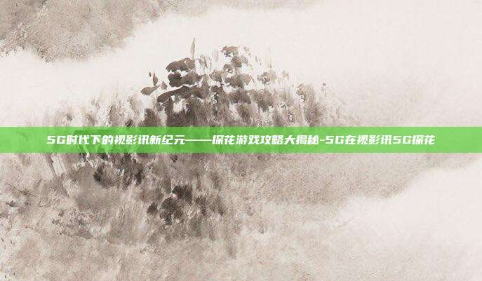 5G时代下的视影讯新纪元——探花游戏攻略大揭秘-5G在视影讯5G探花
