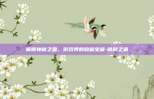 解锁神秘之盒,游戏界的隐藏宝藏-锁时之盒