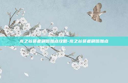 龙之谷贤者刷图加点攻略-龙之谷贤者刷图加点