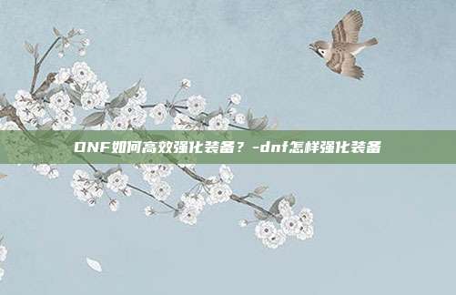 DNF如何高效强化装备?-dnf怎样强化装备