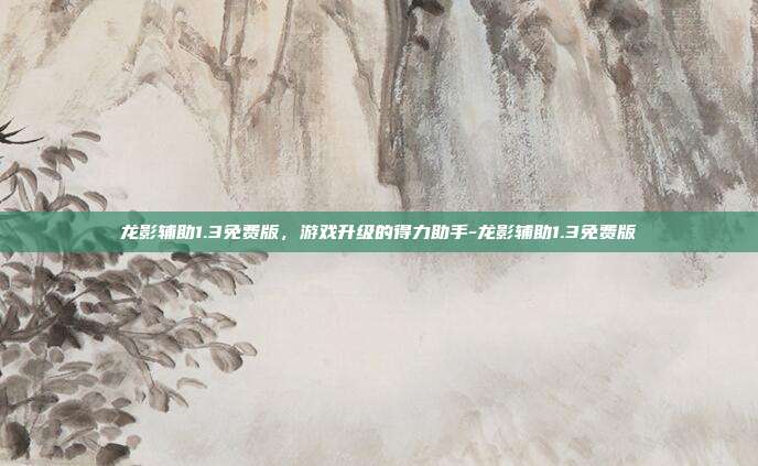龙影辅助1.3免费版,游戏升级的得力助手-龙影辅助1.3免费版